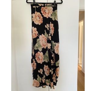 Reformation Nessy floral wrap maxi skirt